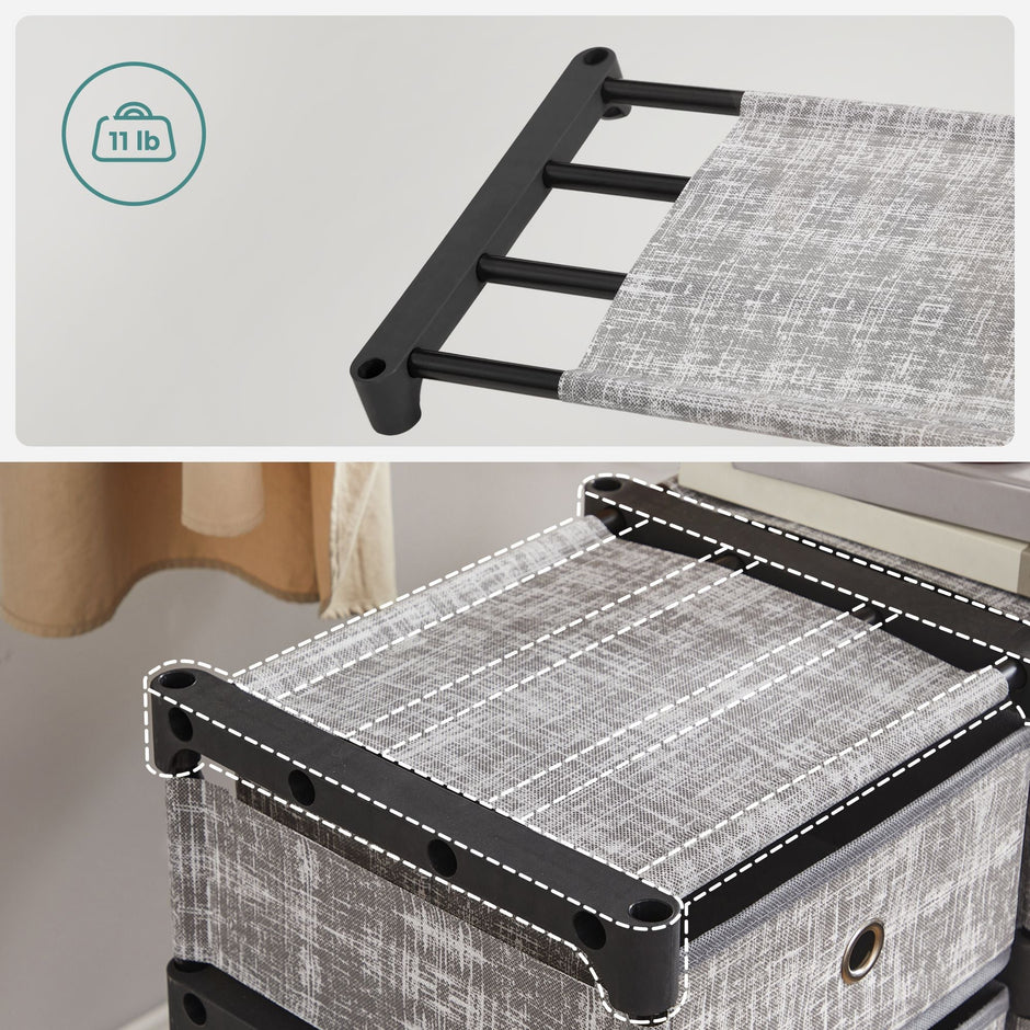 9-Cube Storage Unit – Wood – Heather Grey – Versatile Closet and Bookcase Organizer