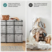 9-Cube Storage Unit – Wood – Heather Grey – Versatile Closet and Bookcase Organizer