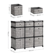 9-Cube Storage Unit – Wood – Heather Grey – Versatile Closet and Bookcase Organizer