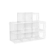 Shoe Storage Organisers – Plastic – Transparent – Stackable and Foldable, Pack of 10