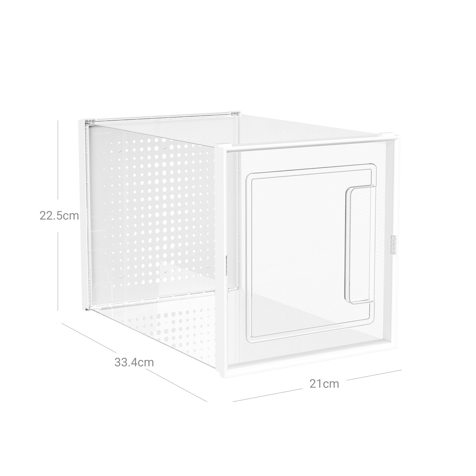 Shoe Storage Organisers – Plastic – Transparent – Stackable and Foldable, Pack of 10