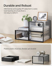 Shoe Storage Boxes – Transparent Plastic – Ink Black – Stackable Organizer for Sizes Up to UK 11