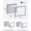 Pack of 18 Stackable Shoe Storage Organisers – Plastic – Transparent and White – Foldable and Versatile for Sneakers, Fits up to UK Size 9