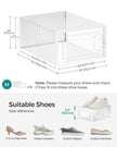 Shoe Storage Boxes – Transparent and White – Pack of 15 – Stackable and Versatile for Sizes Up to UK 9
