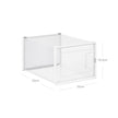 Shoe Storage Organisers – Plastic – Transparent and White – Stackable and Foldable, Fits Up to UK Size 9, Pack of 18