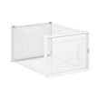 Shoe Storage Organisers – Plastic – Transparent and White – Stackable and Foldable, Fits Up to UK Size 9, Pack of 18