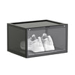 Shoe Organisers – Plastic – Grey – Stackable with Clear Door, Pack of 6