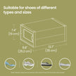 Set of 8 Sneaker Storage Boxes – Plastic – White and Transparent – Foldable and Stackable