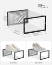 Pack of 18 Transparent Plastic Shoe Storage Boxes – Stackable and Breathable – Suitable for Max. UK Size 11
