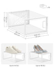 Shoe Storage Boxes – Plastic – Transparent and White – Stackable and Breathable, Set of 18