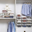 Storage Boxes – Clear Plastic – Transparent – Stackable Shoe Organiser Set of 8