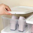 Set of 8 Shoe Storage Boxes – Clear Plastic – Stackable Design – Lid Included