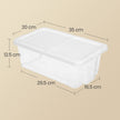 Set of 8 Shoe Storage Boxes – Clear Plastic – Stackable Design – Lid Included