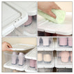 Storage Boxes – Clear Plastic – Transparent – Stackable Shoe Organiser Set of 8