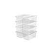 Storage Boxes – Clear Plastic – Transparent – Stackable Shoe Organiser Set of 8