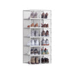 Shoe Storage Boxes – Plastic – Transparent and White – Stackable and Versatile, Set of 12