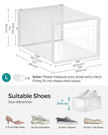 Shoe Storage Boxes – Plastic – Transparent and White – Stackable and Versatile, Set of 12