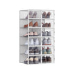 Shoe Storage Boxes – Plastic – Transparent – Stackable Design with Lids, Set of 12