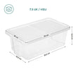 Storage Boxes – Plastic – Clear – Stackable Set of 12 with Lids