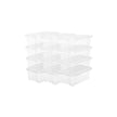 Storage Boxes – Plastic – Clear – Stackable Set of 12 with Lids
