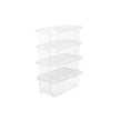 Storage Boxes – Plastic – Clear – Stackable Set of 12 with Lids