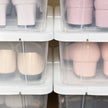 Storage Boxes – Plastic – Clear – Stackable Set of 12 with Lids