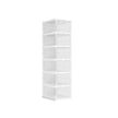 Shoe Storage Organiser – Transparent and Cloud White – Pack of 6 – Stackable and Foldable