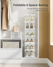 Shoe Storage Organiser – Transparent and Cloud White – Pack of 6 – Stackable and Foldable