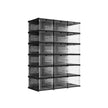 Stackable Shoe Boxes – Transparent and Ink Black – Pack of 18 – Foldable and Portable