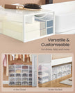 Shoe Storage Boxes – Plastic – Transparent and Cloud White – Set of 12 for Shoes up to UK Size 9