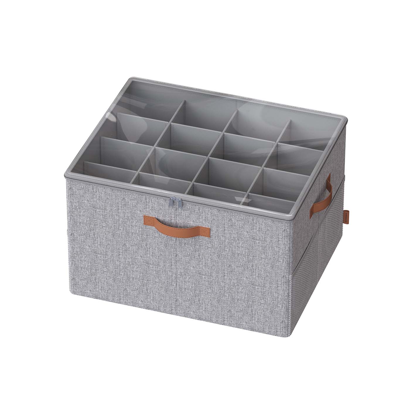 Shoe Organiser Box – Plastic – Dove Grey – Customisable with Adjustable Dividers