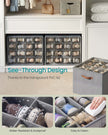 Shoe Organiser Box – Plastic – Dove Grey – Customisable with Adjustable Dividers