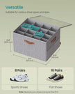 Shoe Organiser Boxes – Plastic – Dove Grey – Customisable with Adjustable Dividers