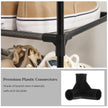 4-Tier Shoe Rack – Metal Frame and Non-Woven Fabric – Black – Compact Design for Hallway, Bedroom, or Living Room