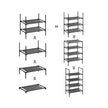 4-Tier Shoe Rack – Metal Frame and Non-Woven Fabric – Black – Compact Design for Hallway, Bedroom, or Living Room