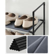 10-Tier Shoe Rack – Metal Frame and Non-Woven Fabric – Black – Versatile Storage Solution for Hallway, Bedroom, or Living Room