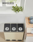 Recycling Bin Stickers – Adhesive – Silver – Set of 6 Labels for Recycle, Trash, Kitchen, Plastic, Glass, and Paper