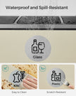 Recycling Bin Stickers – Adhesive – Silver – Set of 6 Labels for Recycle, Trash, Kitchen, Plastic, Glass, and Paper