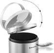 Step Trash Can – Stainless Steel – Silver – 30L Capacity, Soft Closure, Fingerprint Proof
