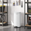 Pedal Trash Can – Metal – White – 30L Capacity, Soft Closure, Fingerprint Proof
