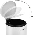 Pedal Trash Can – Metal – White – 30L Capacity, Soft Closure, Fingerprint Proof