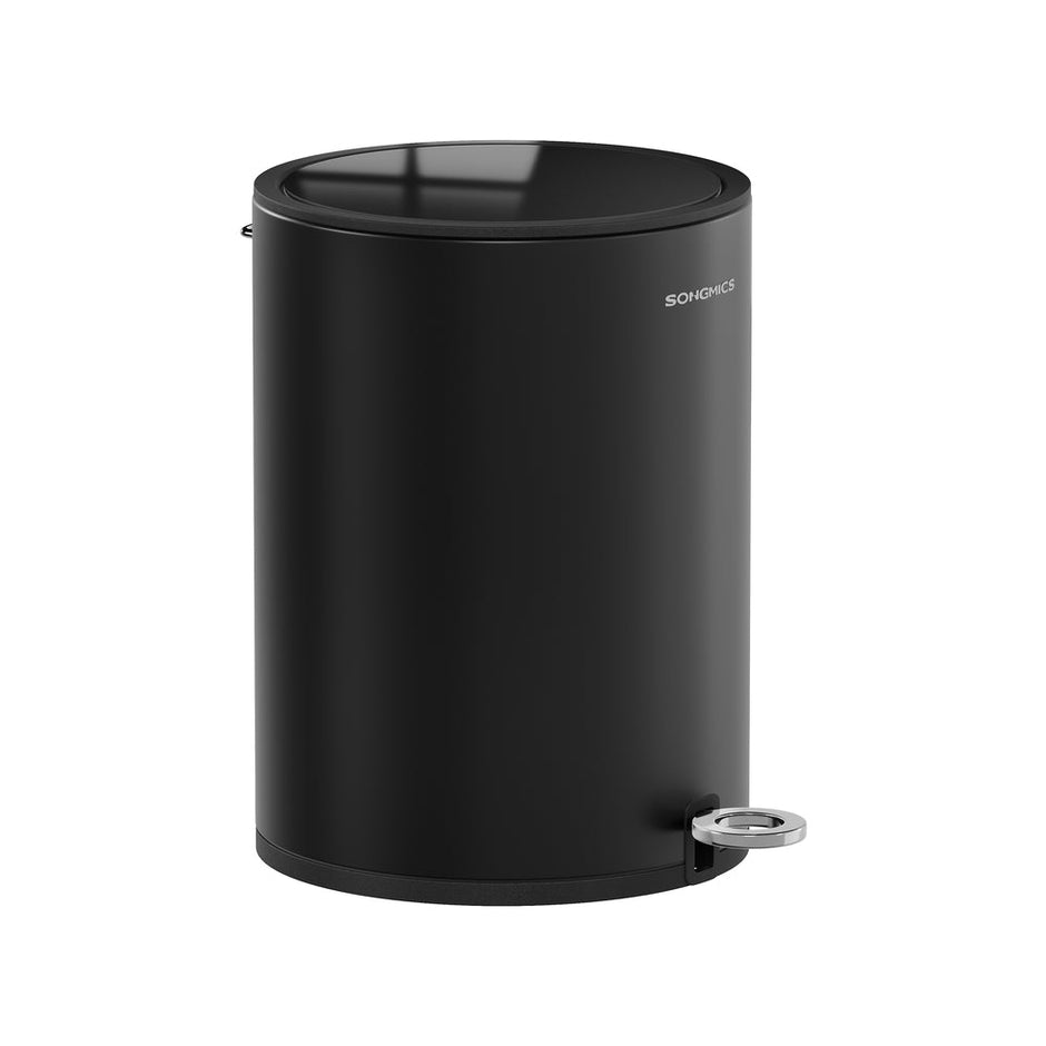 Bathroom Bin – Plastic/Steel – White – Pedal with ABS Lid