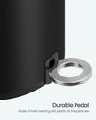 Bathroom Bin – Plastic/Steel – White – Pedal with ABS Lid