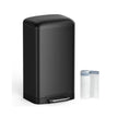 Step Trash Can – Stainless Steel – Black – Soft Close Lid with Inner Bucket