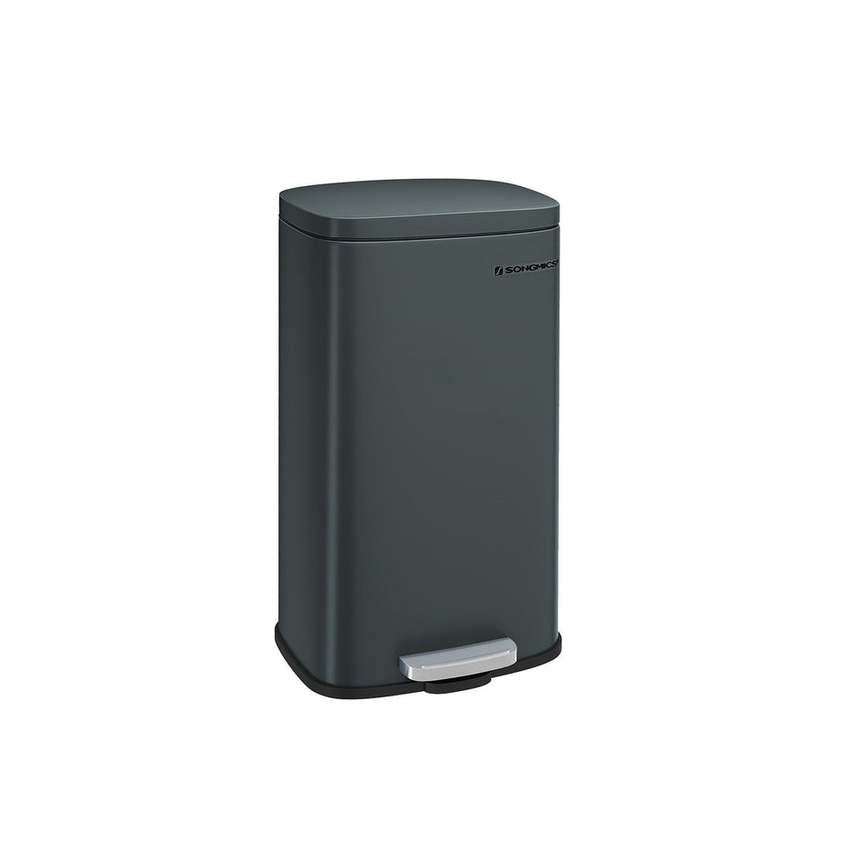 Pedal Trash Can – Stainless Steel – Silver – 30L Capacity with Soft Close and Odour Proof Features