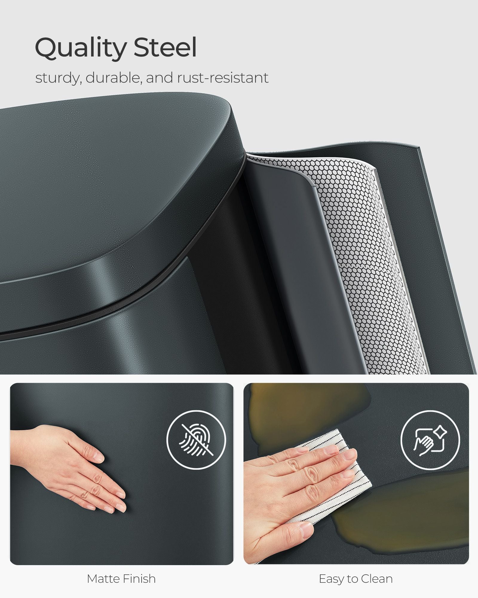 Pedal Trash Can – Stainless Steel – Silver – 30L Capacity with Soft Close and Odour Proof Features