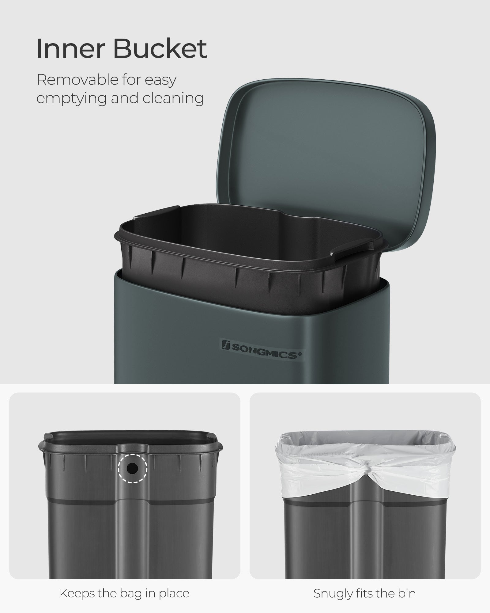 Pedal Trash Can – Stainless Steel – Silver – 30L Capacity with Soft Close and Odour Proof Features