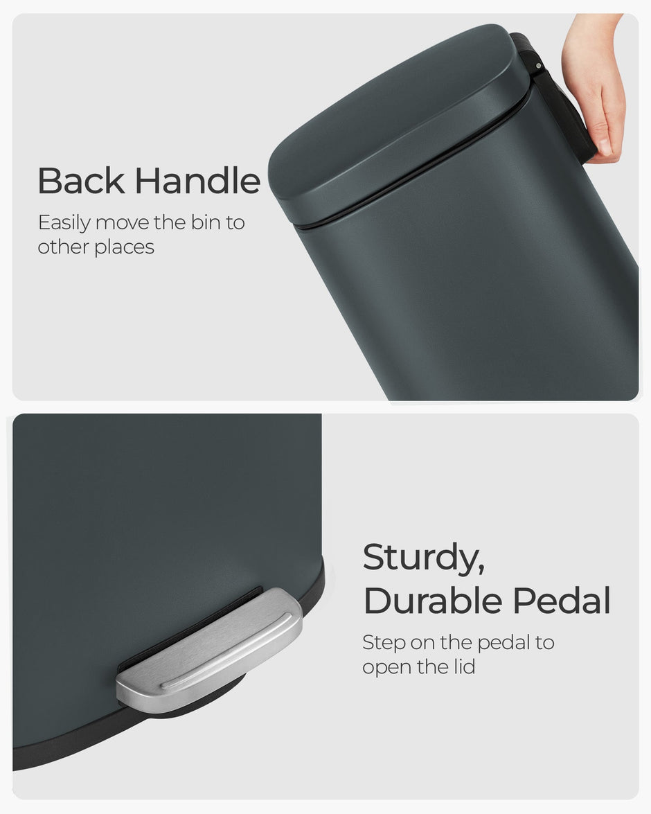 Pedal Trash Can – Stainless Steel – Silver – 30L Capacity with Soft Close and Odour Proof Features