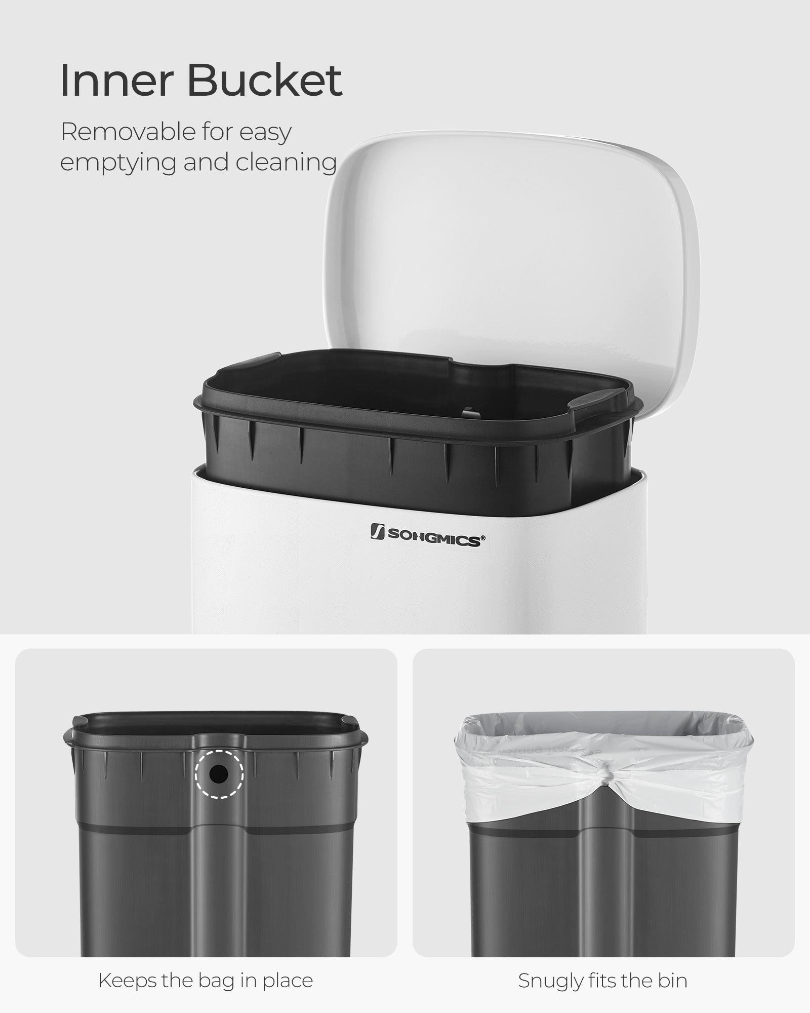 Pedal Trash Can – Stainless Steel – Silver – 30L Capacity, Soft Close and Odour Proof