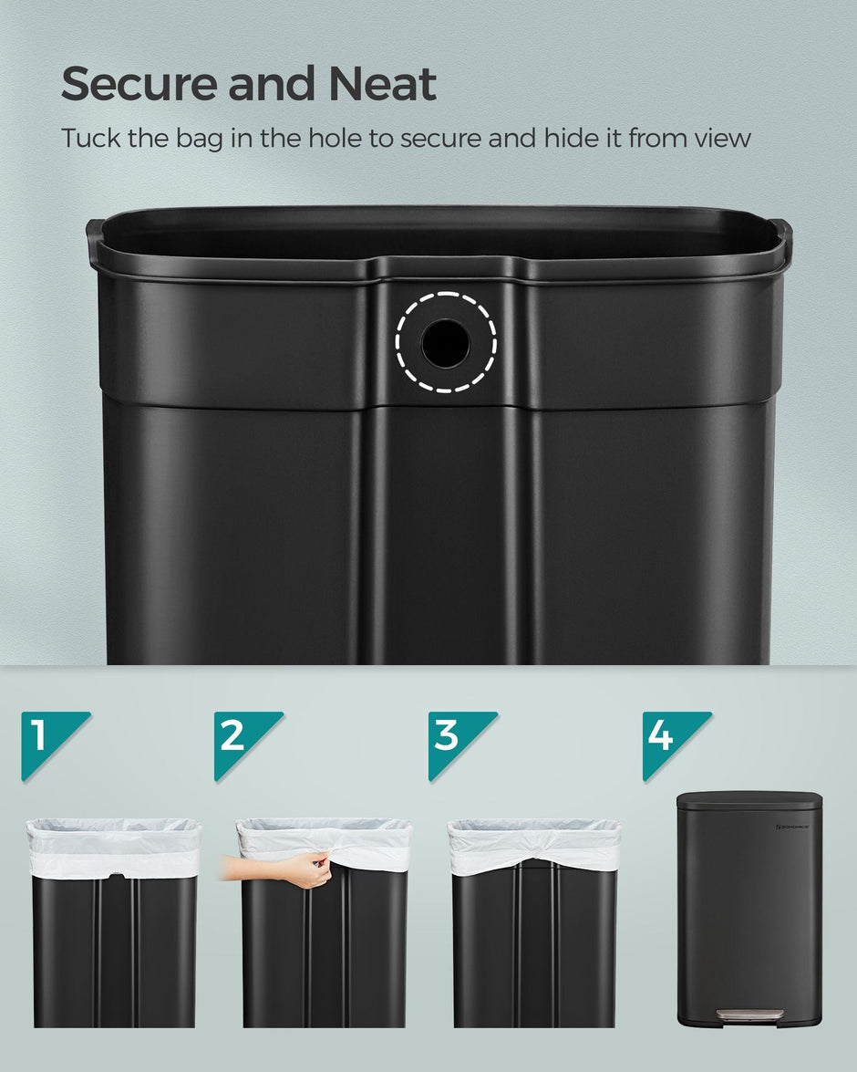 Pedal Bin – Steel – Ink Black – 50L Capacity with Soft Close Feature